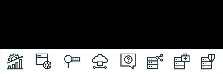 big data line icons linear set quality vector image