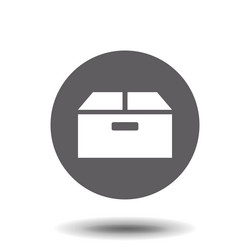 box icon flat design simple for graphic and web vector image
