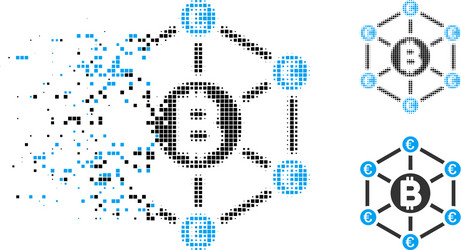 Dissolving Bitcoin Network vector image