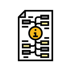 Information mapping technical writer color icon vector