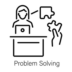 problem solving vector image