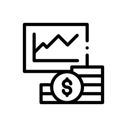 increase icon thin linear style design isolated vector image