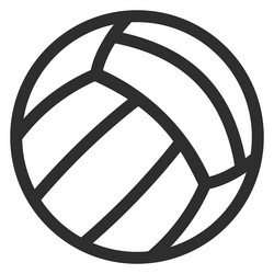 Volleyball Icon - Sport Line Art Vector Image