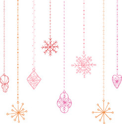 winter hand drawn toys and snowflakes collection Vector Image