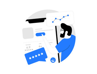 app store optimization - rating and review vector image