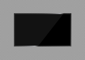 Smart tv mock-up screen led hanging Royalty Free Vector
