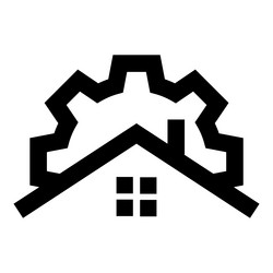 House roof icon design silhouette template Vector Image