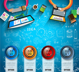 Infographics modern template to classify data vector