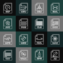 set line ai file document max doc obj png avi vector image