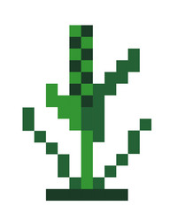 pixelated flora for 8 bit game setting or level vector image