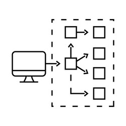 serverless architecture software line icon vector image
