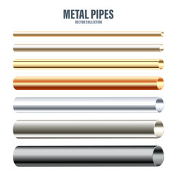 steel and copper pipes collection construction vector