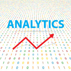 analytics in digital cybernetic space vector image