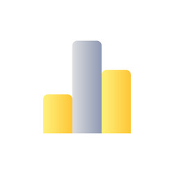 column graph flat gradient two-color ui icon vector image