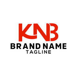 knb initial letter logo design template vector