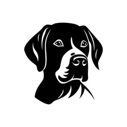 dog head icon silhouette art of logo Vector Image