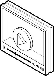isometric video player interface for web site vector image