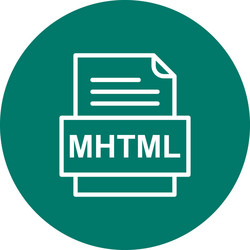 mhtml file document icon vector image
