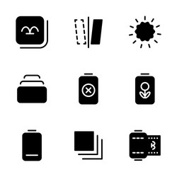 photo editor icon set include gallery device vector image