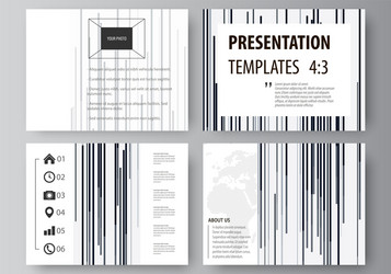 Set of business templates for presentation slides vector