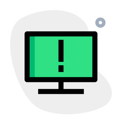 alert warning indication in system vector image