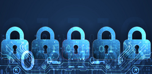 data security cyber or information privacy vector image