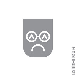 depressed sad stressed emoji icon Vector Image