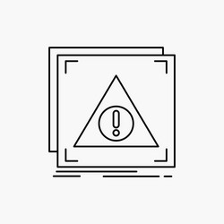 error application denied server alert line icon vector image