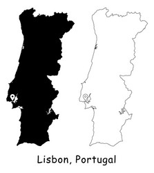 Premium Vector  Simple outline map of portugal, in sketch line style