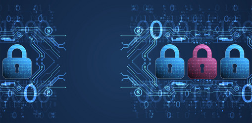 data security cyber or information privacy vector image