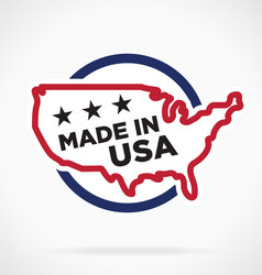 made in america symbol logo label Vector Image