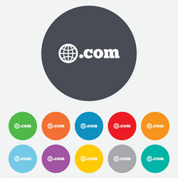 domain com sign icon top-level internet vector