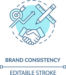 brand consistency concept icon vector