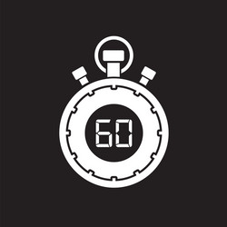 sixty minute stop watch countdown vector