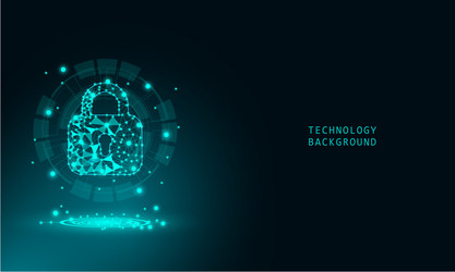 Tech Security - Padlock Network vector image