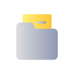 folder flat gradient two-color ui icon vector image