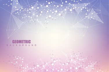 geometric abstract background with connected line vector image