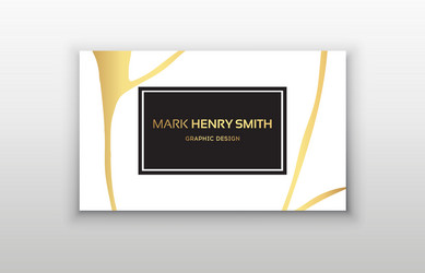 Gold business card kintsugi design modern vector