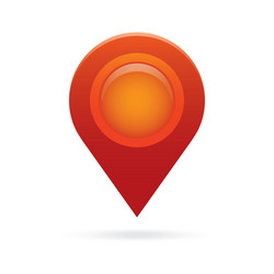 red map pointer icon marker gps location flag vector image