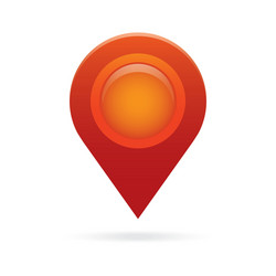 red map pointer icon marker gps location flag vector