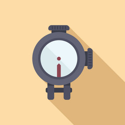 Telescopic sight icon flat rifle scope Royalty Free Vector