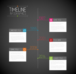 Infographic timeline report template vector