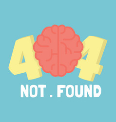 page not 404 brain error vector image