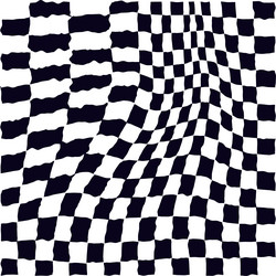 psychedelic checkerboard pattern vector image