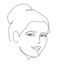beautyfull girl face attractive young woman Vector Image