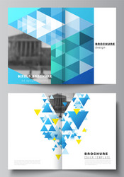 layout of two a4 format cover mockups vector image
