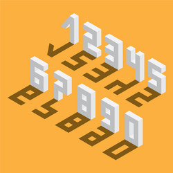 numbers sequence from 1 to 9 and 0 drawn vector image