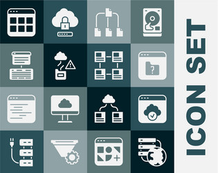 set network cloud connection technology vector image