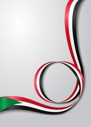 sudan flag wavy background vector