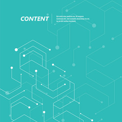 Abstract Hexagon Connection Pattern vector image
